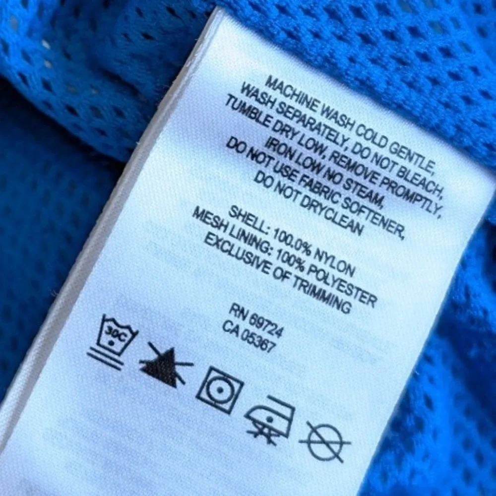 Columbia‎ Boys XS Blue Geometric Print Hooded Mesh Lined Windbreaker Jacket